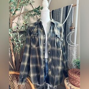 Vintage Schmidt Workwear Flannel Snap Button Up Shirt